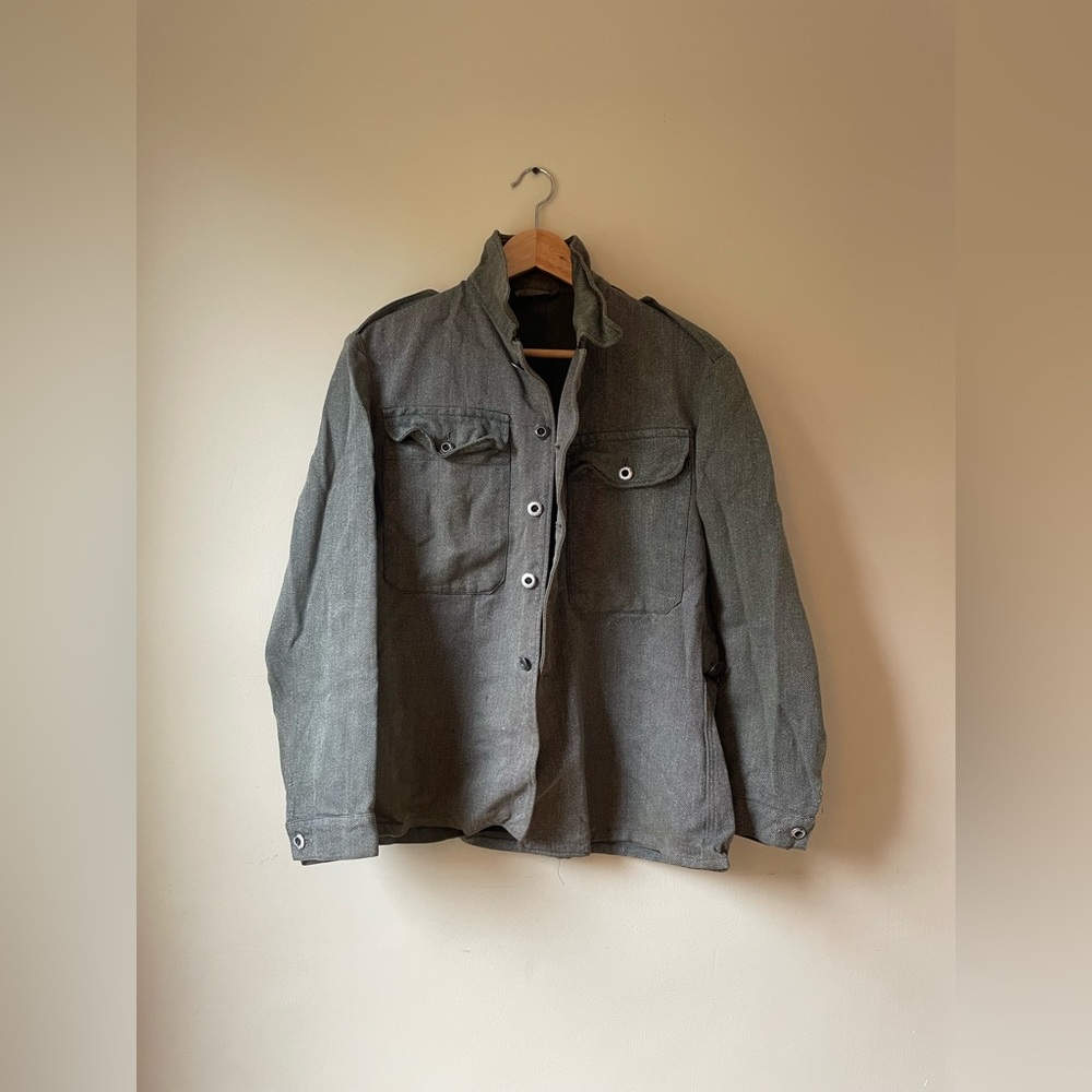Vintage Swedish Army Twill Jacket Small (36)